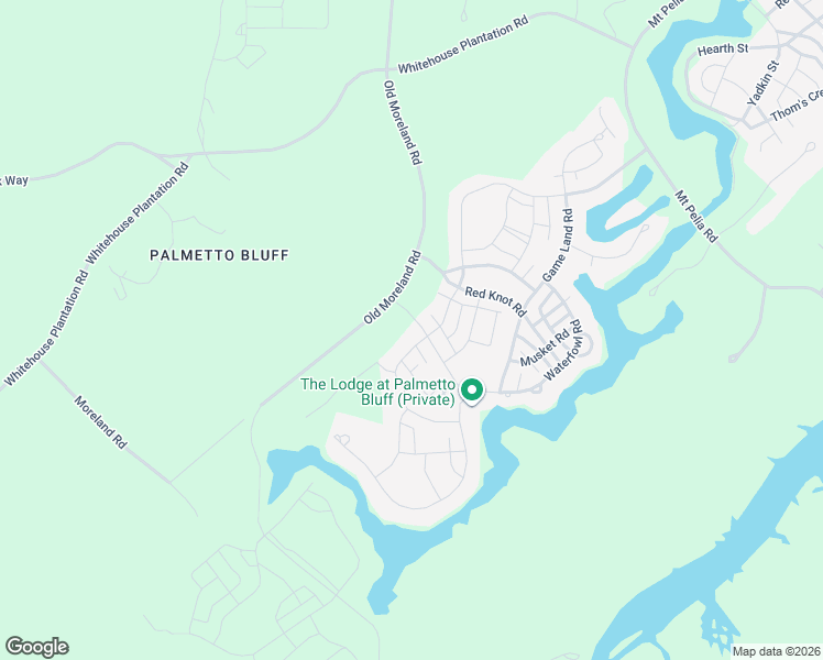 map of restaurants, bars, coffee shops, grocery stores, and more near 18 Remington Road in Bluffton