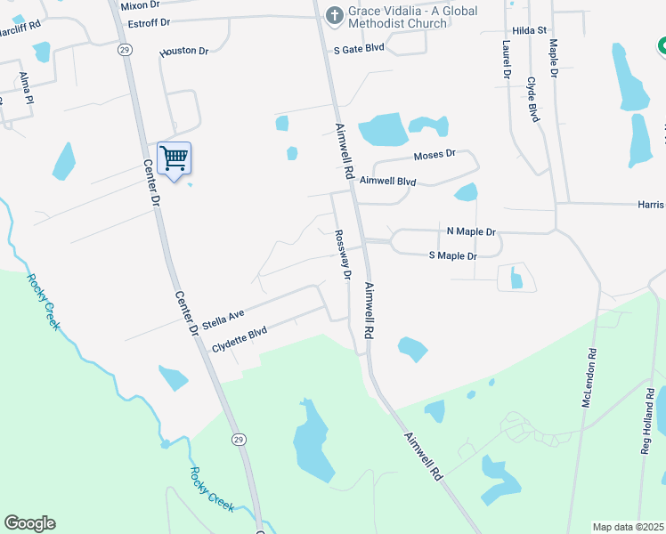 map of restaurants, bars, coffee shops, grocery stores, and more near 1601 Success Court in Vidalia