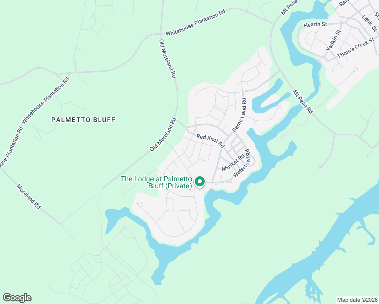 map of restaurants, bars, coffee shops, grocery stores, and more near 9 Buckskin Road in Bluffton