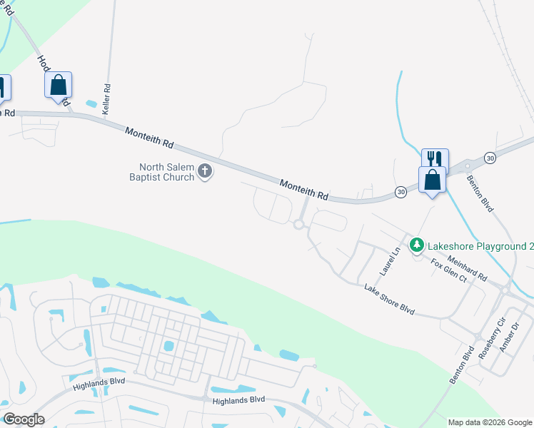 map of restaurants, bars, coffee shops, grocery stores, and more near 16 Raintree Way in Port Wentworth