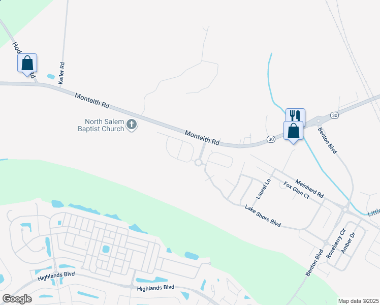 map of restaurants, bars, coffee shops, grocery stores, and more near 10 Springwater Drive in Savannah