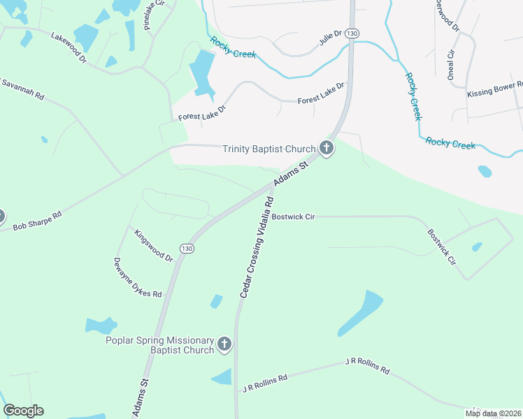 map of restaurants, bars, coffee shops, grocery stores, and more near 272 Cedar Crossing-Vidalia Road in Vidalia