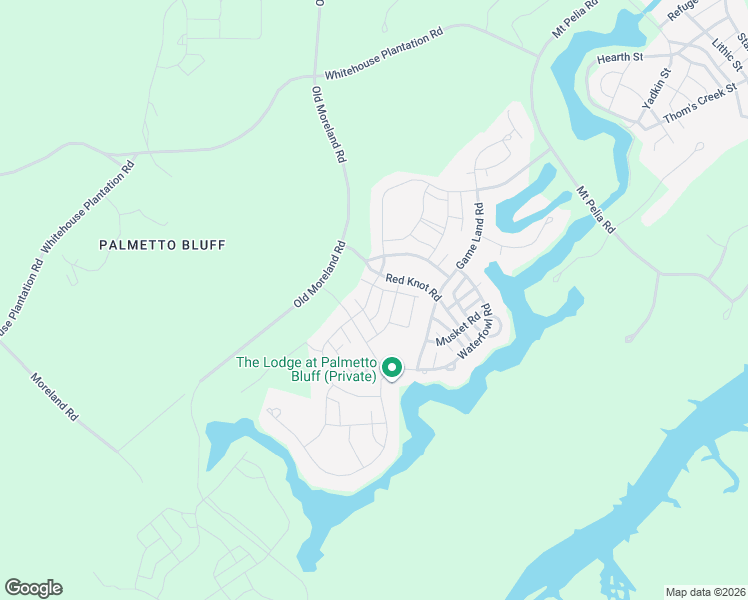 map of restaurants, bars, coffee shops, grocery stores, and more near 9 Buckskin Road in Bluffton