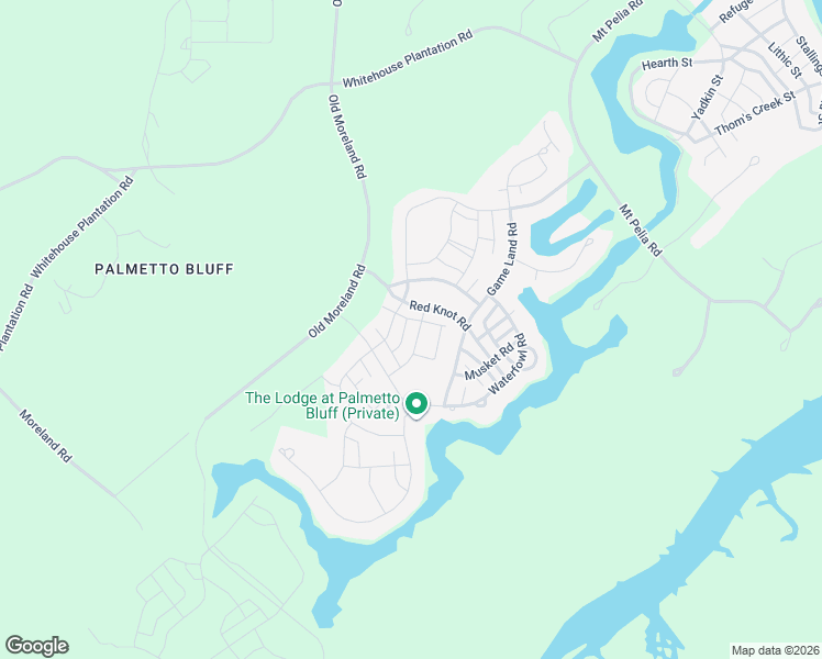 map of restaurants, bars, coffee shops, grocery stores, and more near 9 Buckskin Road in Bluffton