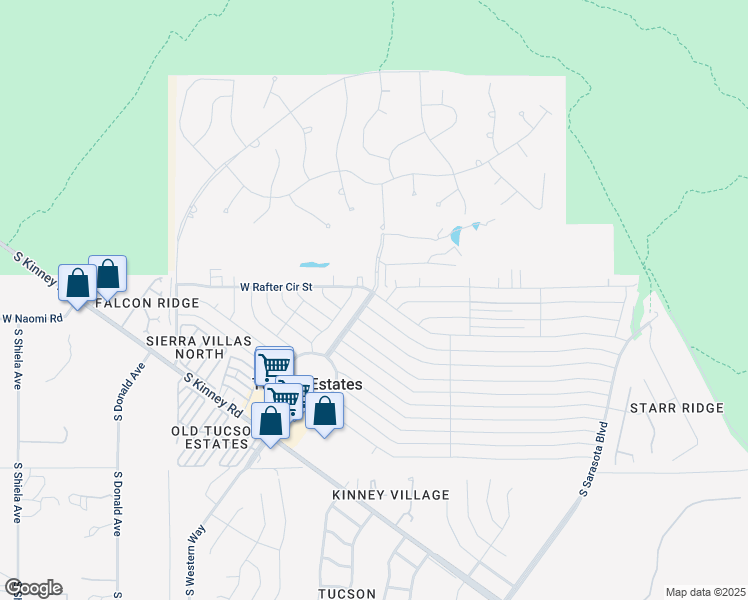 map of restaurants, bars, coffee shops, grocery stores, and more near 5860 West Circle Z Street in Tucson