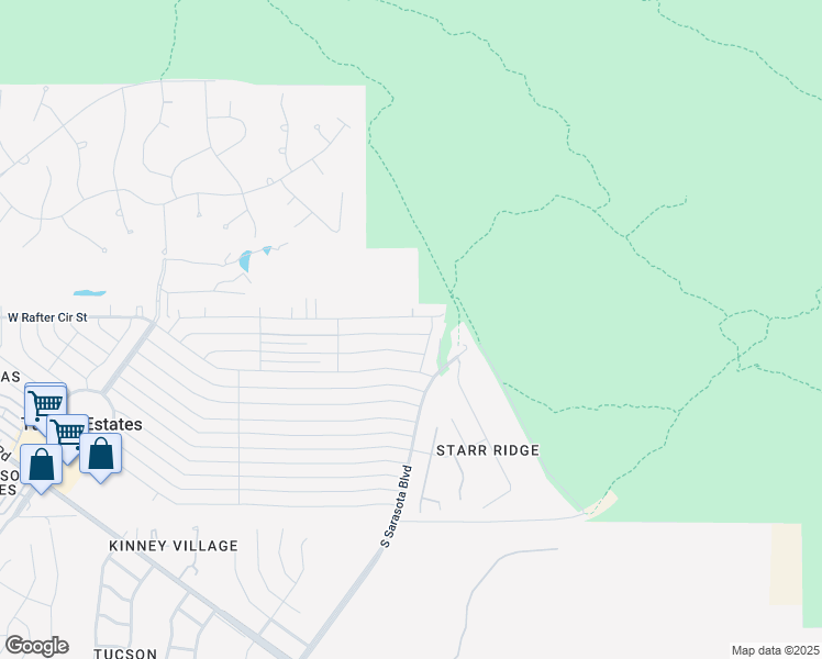 map of restaurants, bars, coffee shops, grocery stores, and more near 5326 West Bar South Street in Tucson