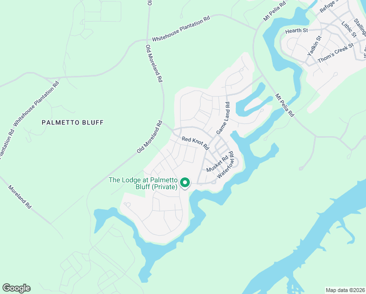 map of restaurants, bars, coffee shops, grocery stores, and more near 9 Buckskin Road in Bluffton