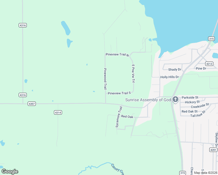 map of restaurants, bars, coffee shops, grocery stores, and more near 4221 Pinewood Trail in LaRue