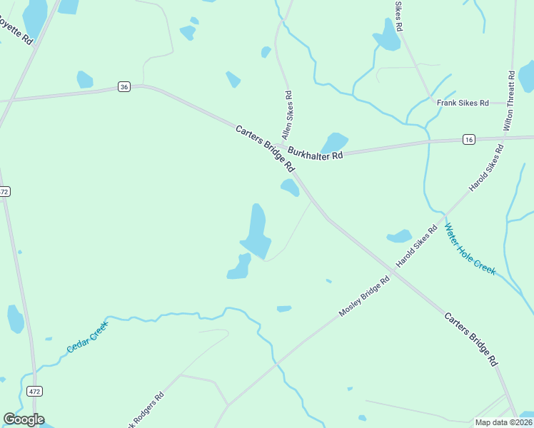 map of restaurants, bars, coffee shops, grocery stores, and more near 2685 Carters Bridge Road in Claxton