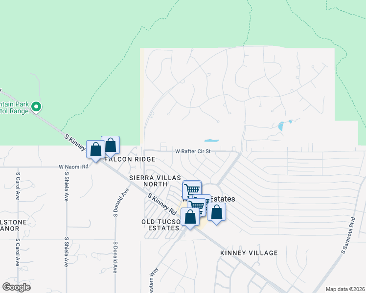 map of restaurants, bars, coffee shops, grocery stores, and more near 6084 West Rafter Circle Street in Tucson