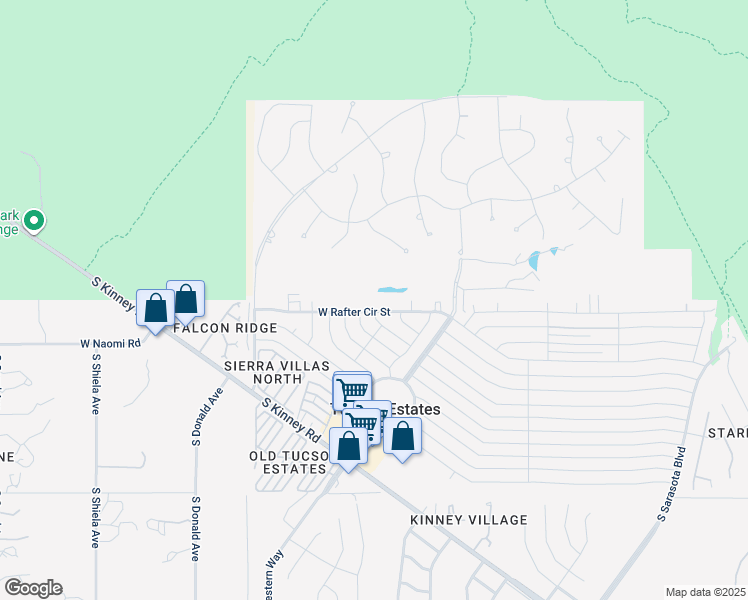 map of restaurants, bars, coffee shops, grocery stores, and more near 6006 West Rafter Circle Street in Tucson