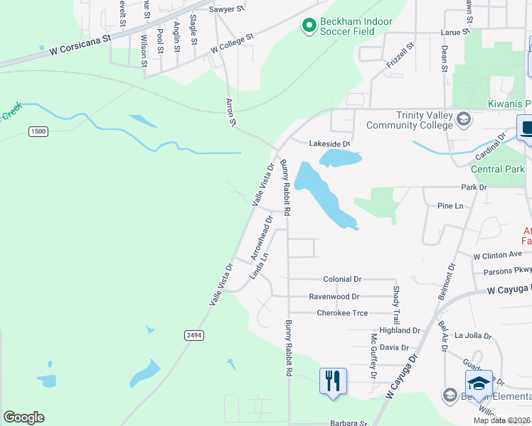 map of restaurants, bars, coffee shops, grocery stores, and more near 802 Arrowhead Drive in Athens