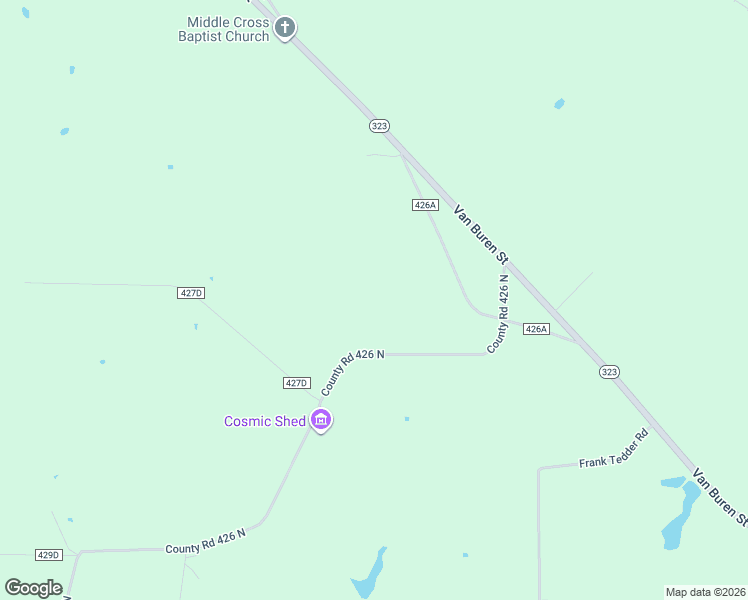 map of restaurants, bars, coffee shops, grocery stores, and more near 1925 County Road 426 North in Henderson