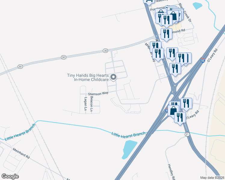 map of restaurants, bars, coffee shops, grocery stores, and more near 5 Stemson Way in Port Wentworth