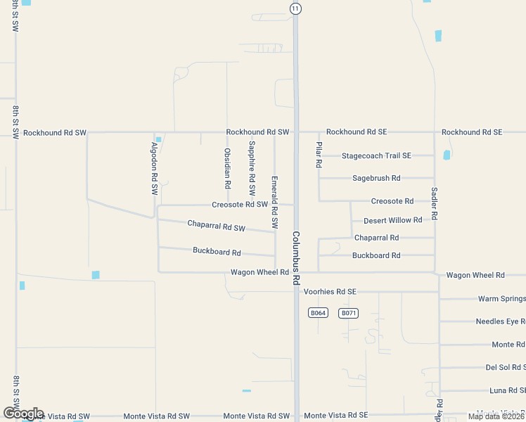 map of restaurants, bars, coffee shops, grocery stores, and more near Emerald in Deming