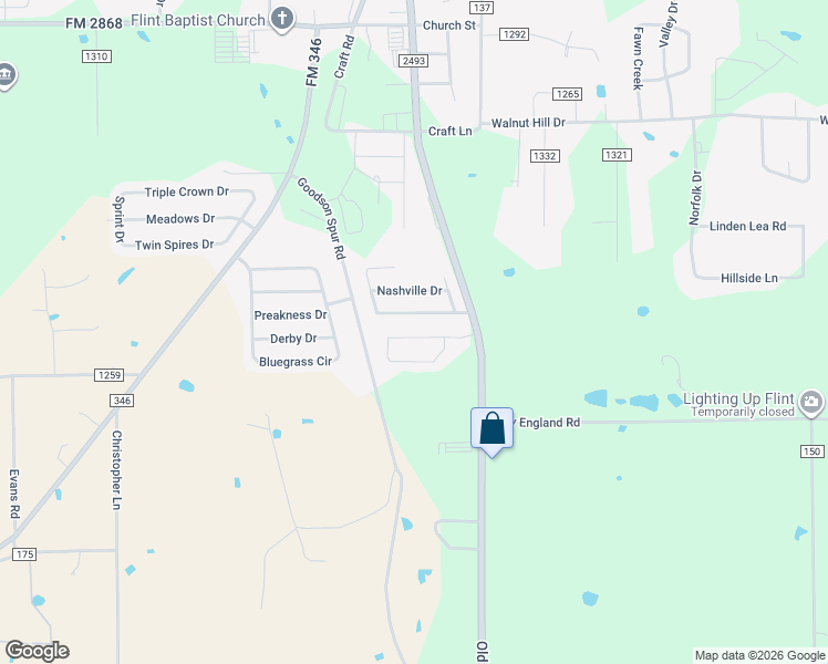 map of restaurants, bars, coffee shops, grocery stores, and more near 10826 Westhaven Circle in Flint