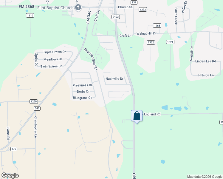 map of restaurants, bars, coffee shops, grocery stores, and more near 10846 Westhaven Circle in Flint