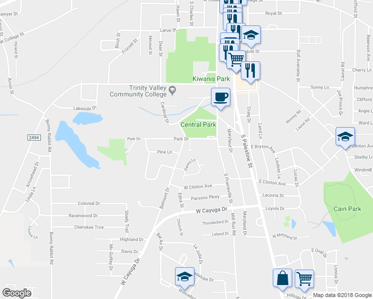 map of restaurants, bars, coffee shops, grocery stores, and more near 716 Park Place in Athens