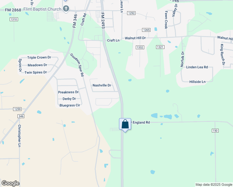 map of restaurants, bars, coffee shops, grocery stores, and more near 10711 Southern Trace Circle in Flint