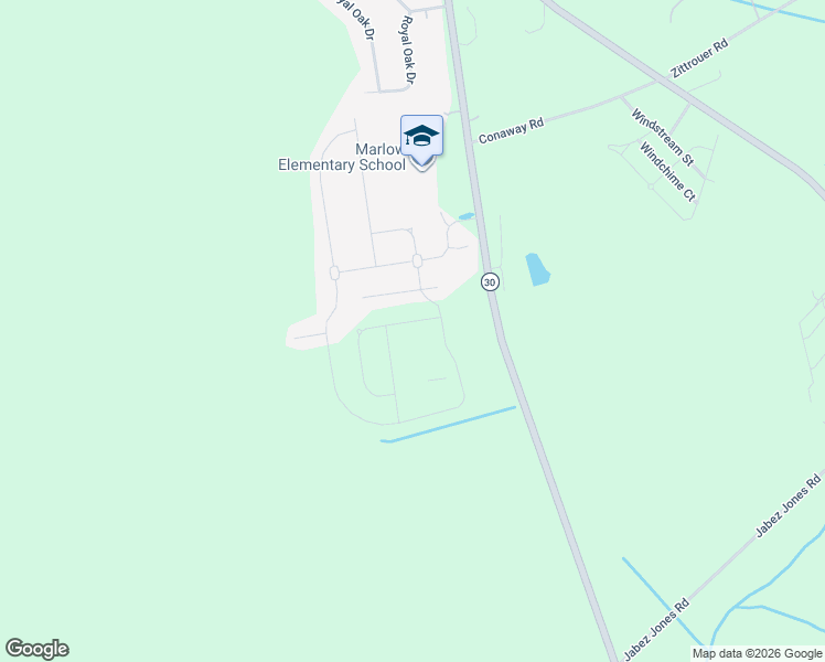 map of restaurants, bars, coffee shops, grocery stores, and more near 109 Covered Bridge Boulevard in Bloomingdale