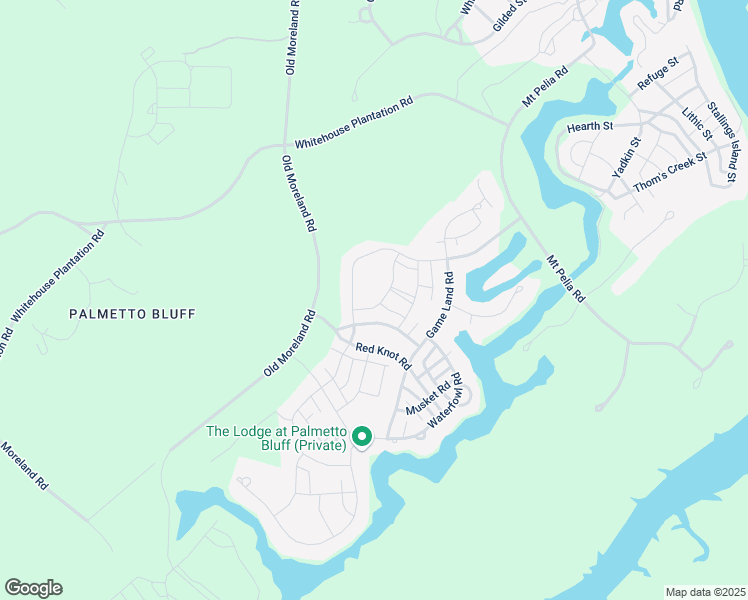 map of restaurants, bars, coffee shops, grocery stores, and more near 111 Summer Ducks Rd in Bluffton