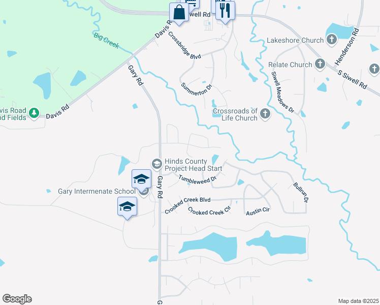 map of restaurants, bars, coffee shops, grocery stores, and more near 4503 Cliff Cove in Byram