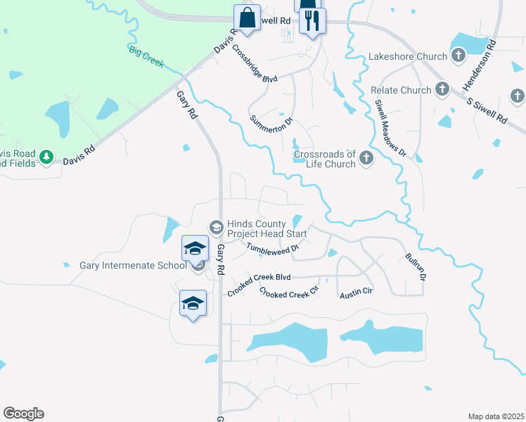 map of restaurants, bars, coffee shops, grocery stores, and more near 4503 Cliff Cove in Byram