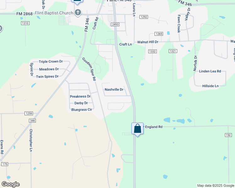 map of restaurants, bars, coffee shops, grocery stores, and more near 10772 Southern Trace Circle in Flint