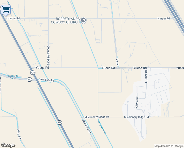 map of restaurants, bars, coffee shops, grocery stores, and more near 750 Yucca Road in Doña Ana County