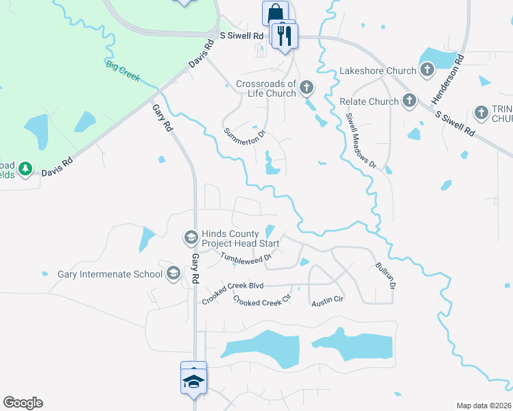 map of restaurants, bars, coffee shops, grocery stores, and more near 4426 Blake Circle in Byram
