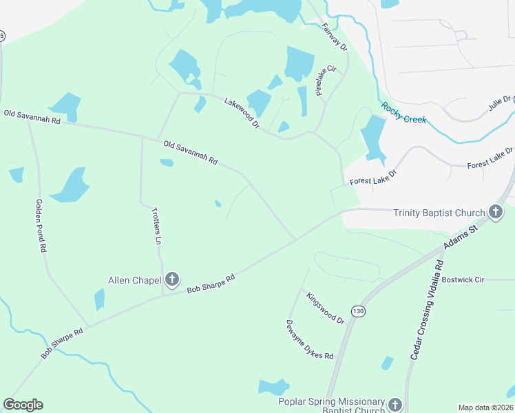 map of restaurants, bars, coffee shops, grocery stores, and more near 195 Old Savannah Road in Vidalia