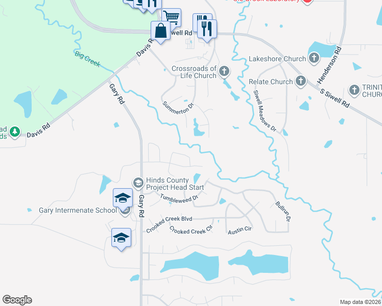 map of restaurants, bars, coffee shops, grocery stores, and more near 4426 Blake Circle in Byram