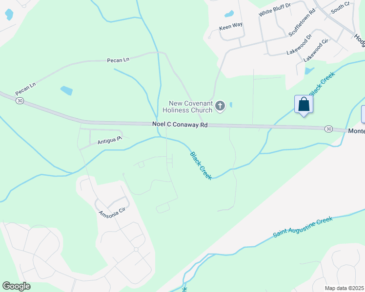 map of restaurants, bars, coffee shops, grocery stores, and more near 3418 Noel C Conaway Road in Guyton