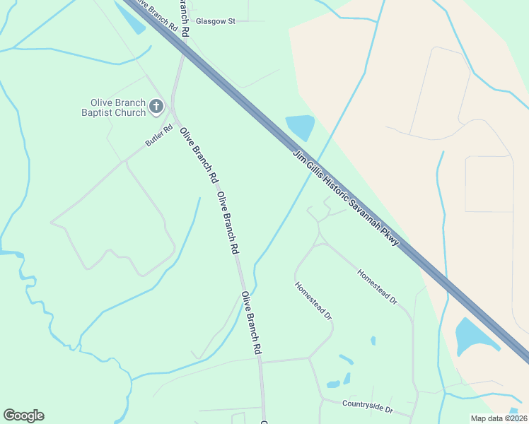 map of restaurants, bars, coffee shops, grocery stores, and more near 1560 Olive Branch Road in Ellabell