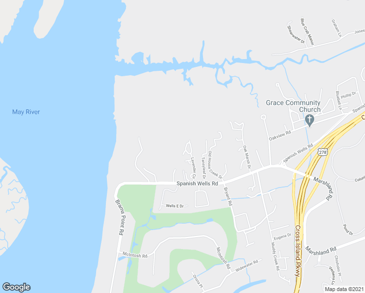 map of restaurants, bars, coffee shops, grocery stores, and more near 47 Captain Sim Drive in Hilton Head Island