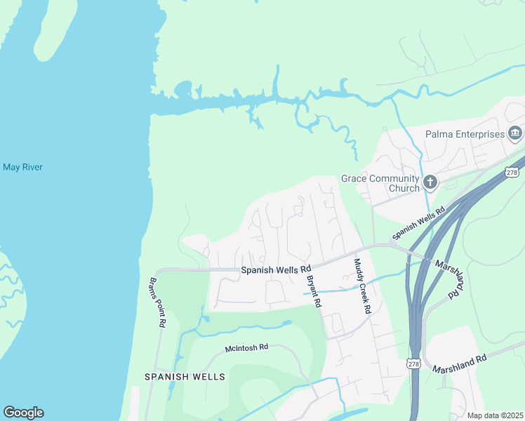 map of restaurants, bars, coffee shops, grocery stores, and more near 38 Lavender Circle in Hilton Head Island