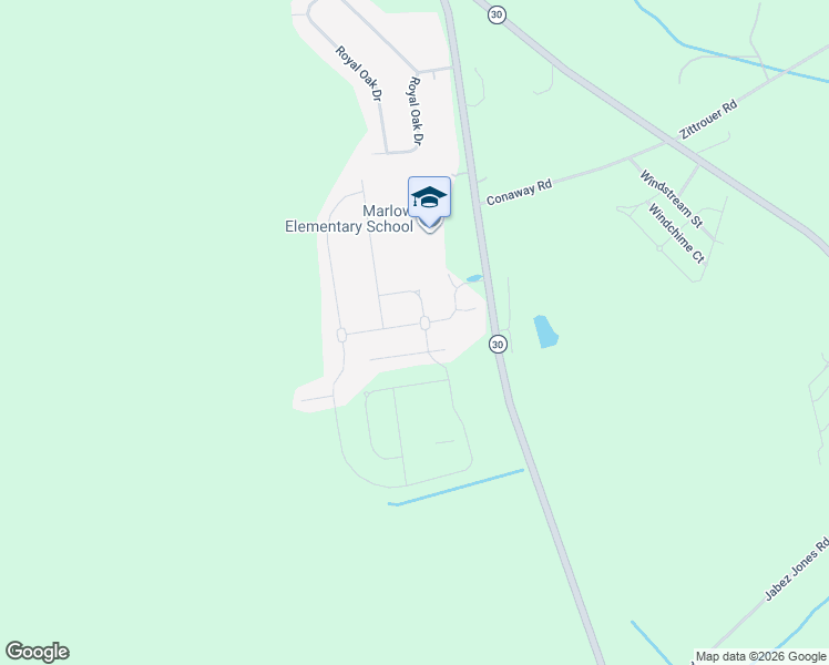 map of restaurants, bars, coffee shops, grocery stores, and more near 109 Covered Bridge Boulevard in Bloomingdale