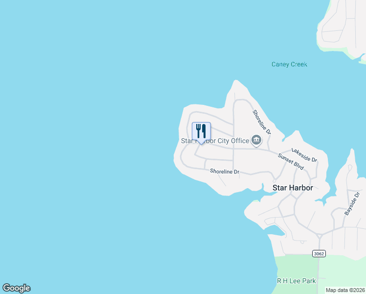 map of restaurants, bars, coffee shops, grocery stores, and more near 165 Shoreline Drive in Malakoff