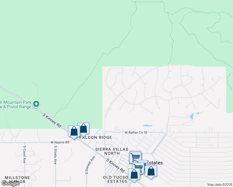 map of restaurants, bars, coffee shops, grocery stores, and more near 6084 West Tucson Estates Parkway in Tucson