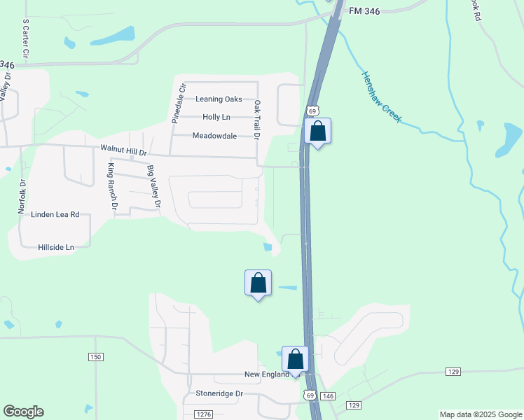 map of restaurants, bars, coffee shops, grocery stores, and more near 19439 Sara Lane in Flint
