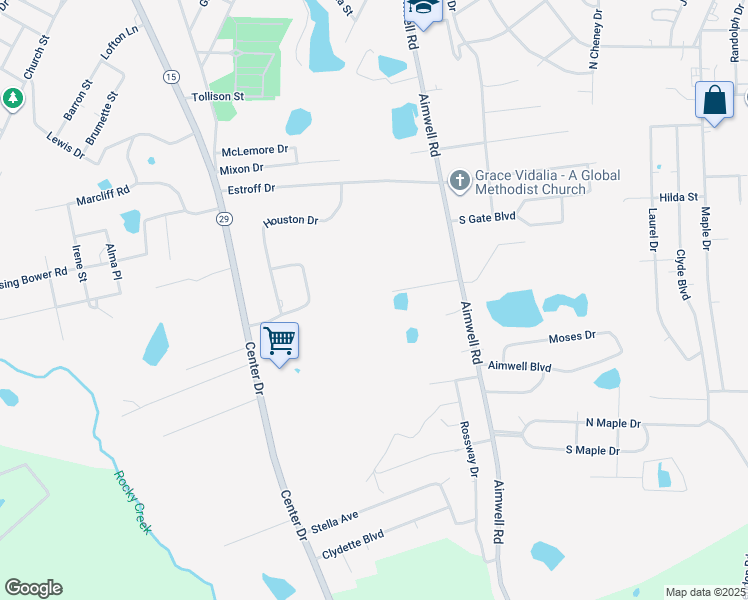 map of restaurants, bars, coffee shops, grocery stores, and more near 1401 Dykes Road in Vidalia