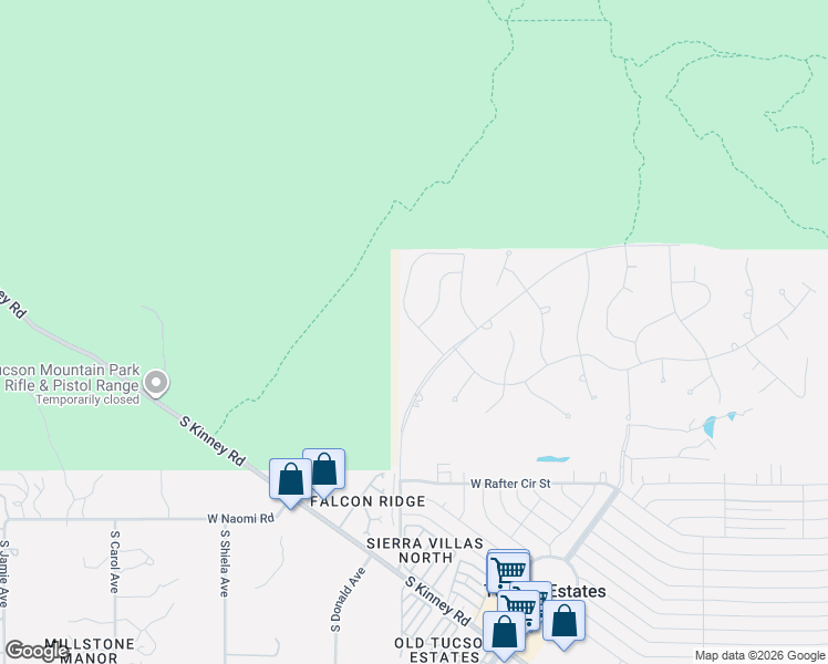 map of restaurants, bars, coffee shops, grocery stores, and more near 6094 West 10 Star Drive in Tucson