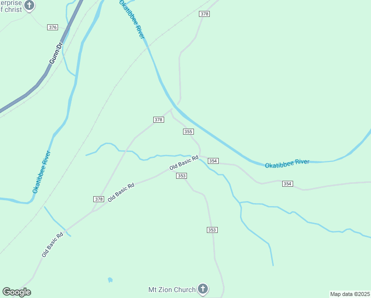 map of restaurants, bars, coffee shops, grocery stores, and more near Old Basic Road in Enterprise