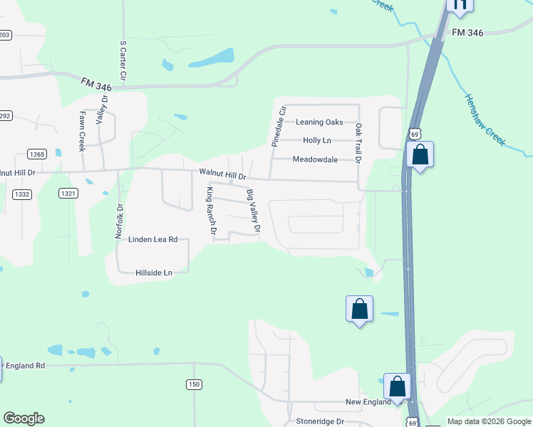 map of restaurants, bars, coffee shops, grocery stores, and more near 2163 Rana Park in Flint