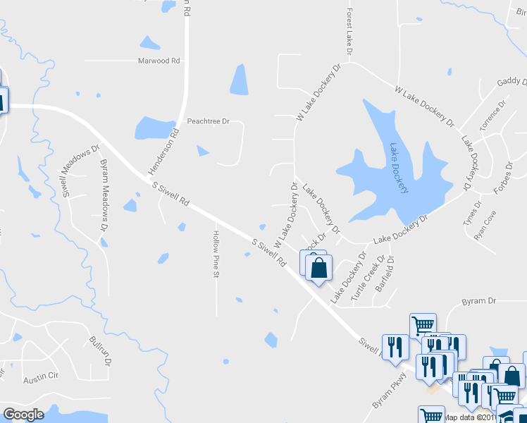 map of restaurants, bars, coffee shops, grocery stores, and more near 130 Robinson Cove in Byram