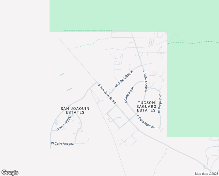 map of restaurants, bars, coffee shops, grocery stores, and more near 1790 South San Joaquin Road in Tucson