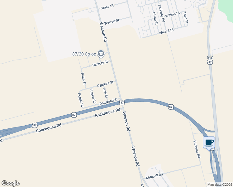 map of restaurants, bars, coffee shops, grocery stores, and more near 4610 Wasson Road in Big Spring