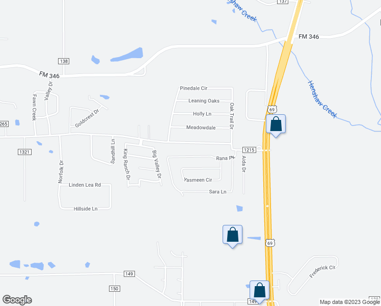 map of restaurants, bars, coffee shops, grocery stores, and more near 2118 Rana Park in Flint