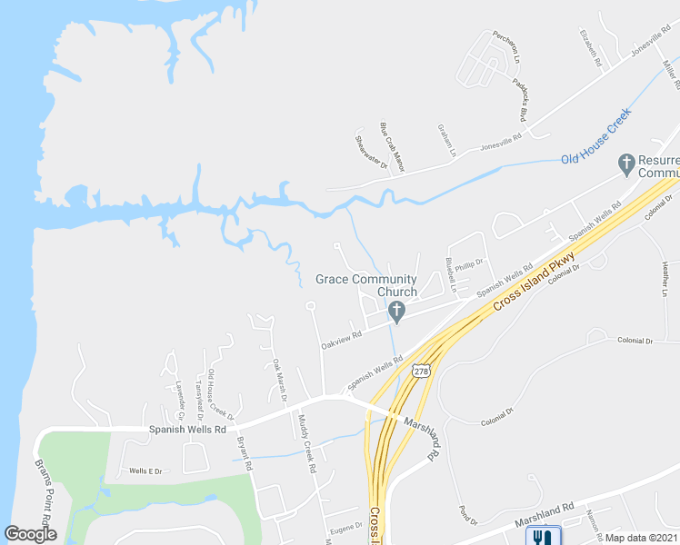 map of restaurants, bars, coffee shops, grocery stores, and more near 19 Sterling Point Drive in Hilton Head Island