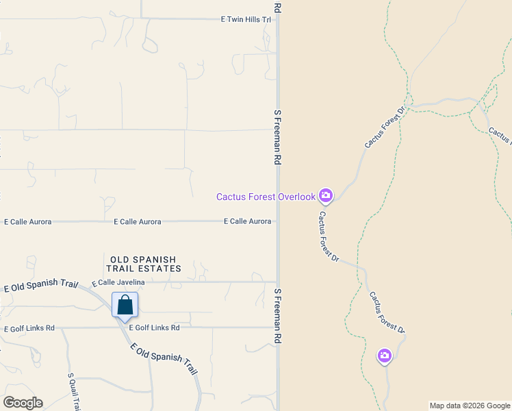 map of restaurants, bars, coffee shops, grocery stores, and more near 1380 South Freeman Road in Tucson